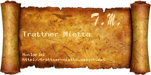 Trattner Mietta névjegykártya